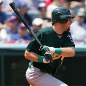 Mike Lowell uses a maple wood bat 