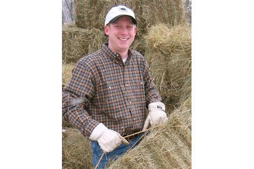 
                    Ethan Book on his farm near Knoxville, Iowa.
                                            (Courtesy Ethan Book)
                                        