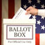 Hand putting ballot in voting box.