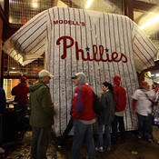 A giant Philadelphia Phillies jersey 