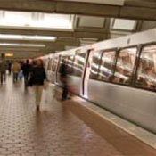 Metro train in Washington, D.C. 