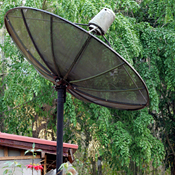 A TV satelite dish 
