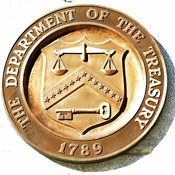 The seal of the U.S. Department of Treasury 