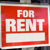 A For Rent sign 