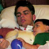 Justin Logan in rehab with his son Michael