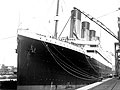 The Titanic at its dock in Southampton