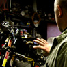 Steve Hamel in his garage