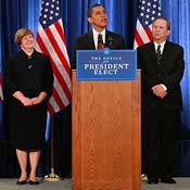 President-elect Obama with economic team 