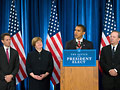 President Barack Obama and his economic team