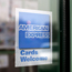 Sign with an American Express logo