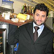 Adrian Murcia with cheese board 