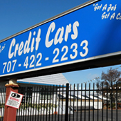 A vacant used car dealership in Fairfield, Calif. 