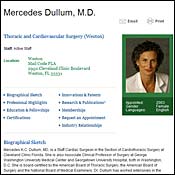 Screen capture Cleveland Clinic doctor profile 