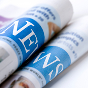 Rolled-up newspapers 