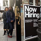Job applicants at American Apparel story in NYC 