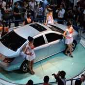 A BYD F3DM electric vehicle 