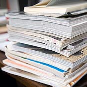 A stack of catalogs 