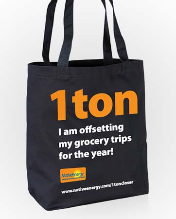 
                An organic cotton reusable shopping bag sold on the NativeEnergy.com website.
                                    (NativeEnergy.com)
                                