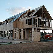 A barn being built by Robert Knowles Construction 