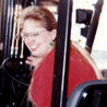 Rosanna Leisure driving a forklift