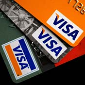 Visa credit cards. 