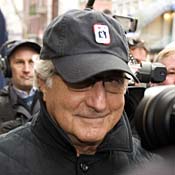 Bernard Madoff walks in New York City. 