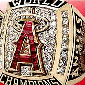 A diamond-studded Angels championship ring 