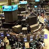 An empty New York Stock Exchange 