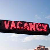 Vacancy at a hotel 