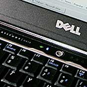 A Dell notebook computer 