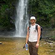 Sean Moore at Wli Falls in Ghana 