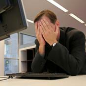 Worried investor. 