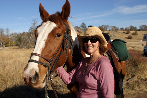 
                    Here's Kathryn near Lake Cuyamaca in San Diego County's Cleveland National Forest. "No need to wander to the other side of the world anymore to find happiness when it can be had in your own backyard!" she says.
                                            (Courtesy Kathryn Kern)
                                        