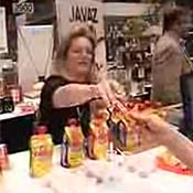 Woman sells items at Fancy Food Show 