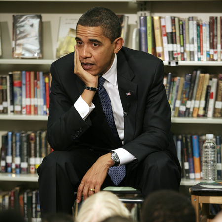 Obama's Back-to-School speech Obama speaking to a elementary school students
