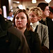Job seekers at a Chicago job fair 
