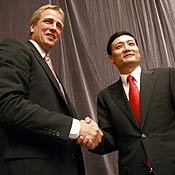 Alcoa's chief executive and Chinalco's president 
