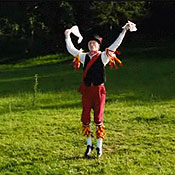 A dancer in the film  "Morris: Life With Bells On" 