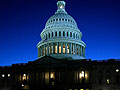The U.S. Capitol is seen in the evening hours