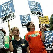 A rally in support of the Employee Free Choice Act 