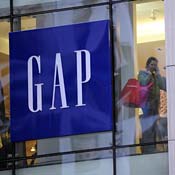 A woman shops at a GAP store in New York City 