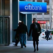 A Citibank sign in New York City 