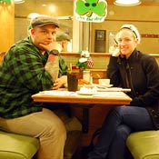 Justin Brannan, left, and Leigh Holliday 