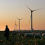 A wind turbine in Beijing, China