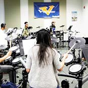 USC students practice drums 