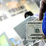 Customer exchanges U.S. dollars at a Chinese bank