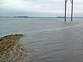 The driveway is underwater
