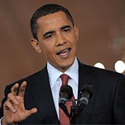 President Obama speaks during press conference. 