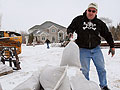 Loading sandbags