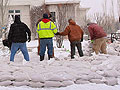 Sandbag levee
